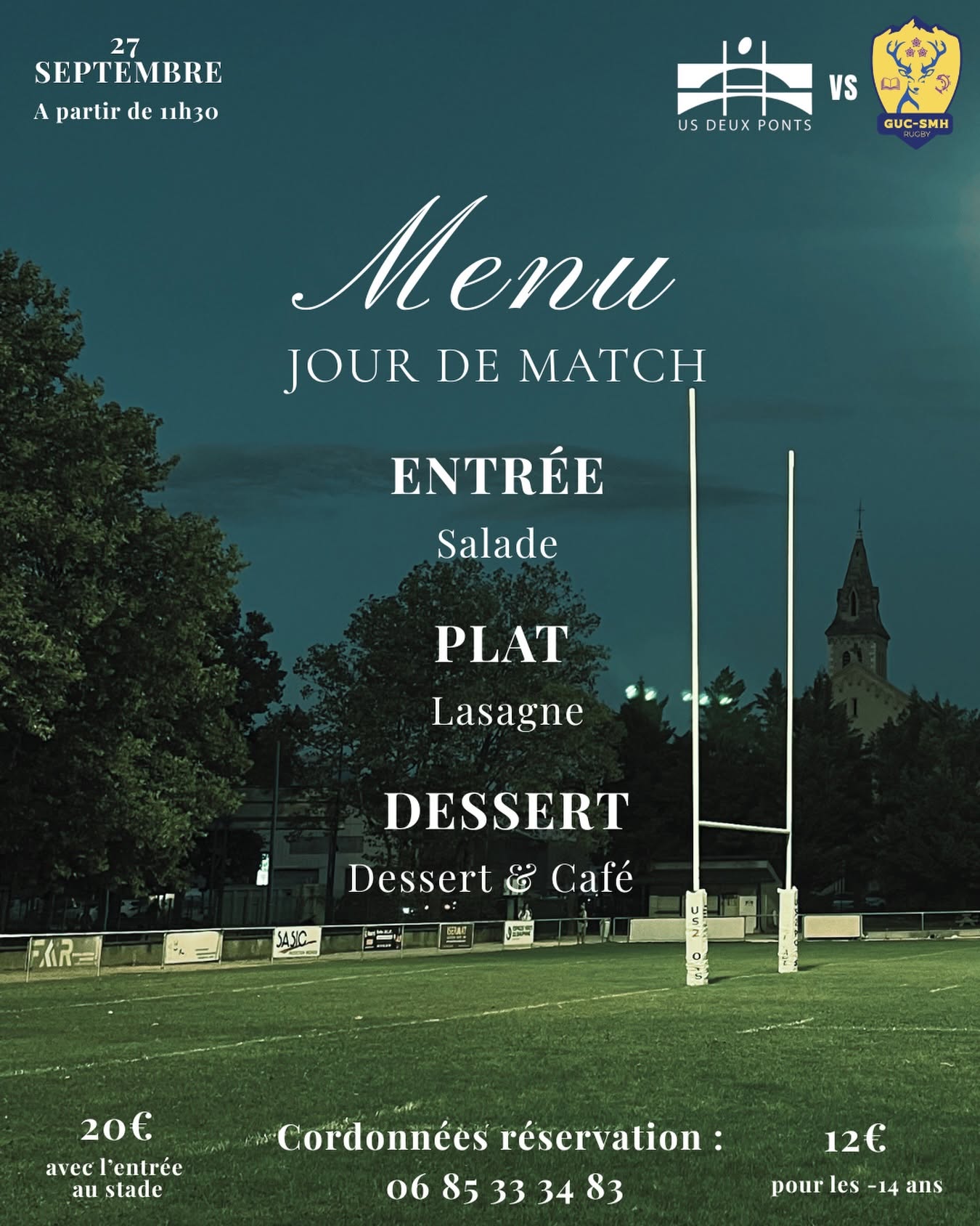 REPAS D’AVANT-MATCH
